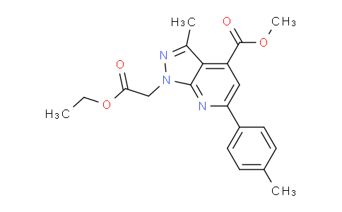CAS No. 1011399-25-9, Methyl 1-(2-ethoxy-2-oxoethyl)-3-methyl-6-(p-tolyl)-1H-pyrazolo[3,4-b]pyridine-4-carboxylate