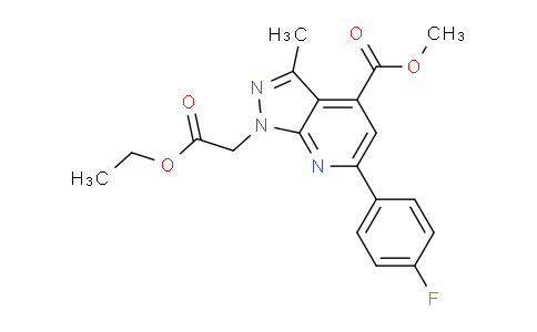 CAS No. 1011398-28-9, Methyl 1-(2-ethoxy-2-oxoethyl)-6-(4-fluorophenyl)-3-methyl-1H-pyrazolo[3,4-b]pyridine-4-carboxylate