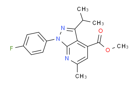 CAS No. 1011396-90-9, Methyl 1-(4-fluorophenyl)-3-isopropyl-6-methyl-1H-pyrazolo[3,4-b]pyridine-4-carboxylate