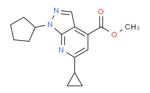CAS No. 1018163-36-4, Methyl 1-cyclopentyl-6-cyclopropyl-1H-pyrazolo[3,4-b]pyridine-4-carboxylate