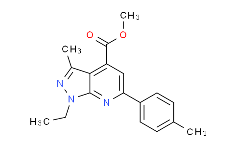 CAS No. 832742-47-9, Methyl 1-ethyl-3-methyl-6-(p-tolyl)-1H-pyrazolo[3,4-b]pyridine-4-carboxylate