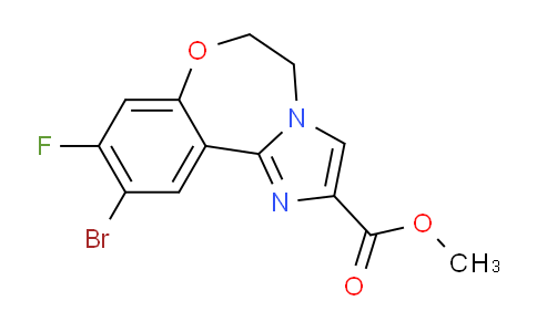 CAS No. 1451089-41-0, Methyl 10-bromo-9-fluoro-5,6-dihydrobenzo[f]imidazo[1,2-d][1,4]oxazepine-2-carboxylate