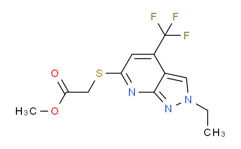 CAS No. 1018047-30-7, Methyl 2-((2-ethyl-4-(trifluoromethyl)-2H-pyrazolo[3,4-b]pyridin-6-yl)thio)acetate
