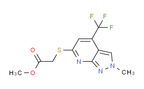 CAS No. 1018166-65-8, Methyl 2-((2-methyl-4-(trifluoromethyl)-2H-pyrazolo[3,4-b]pyridin-6-yl)thio)acetate