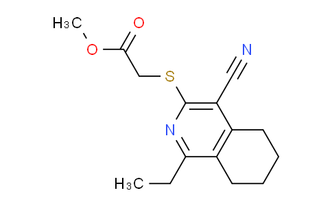 CAS No. 1411990-76-5, Methyl 2-((4-cyano-1-ethyl-5,6,7,8-tetrahydroisoquinolin-3-yl)thio)acetate