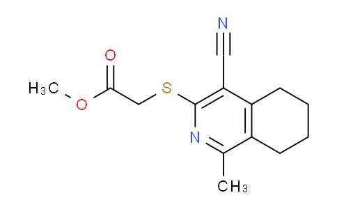 CAS No. 1411990-84-5, Methyl 2-((4-cyano-1-methyl-5,6,7,8-tetrahydroisoquinolin-3-yl)thio)acetate