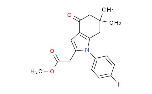 CAS No. 1355227-40-5, Methyl 2-(1-(4-iodophenyl)-6,6-dimethyl-4-oxo-4,5,6,7-tetrahydro-1H-indol-2-yl)acetate