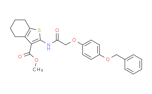CAS No. 333766-48-6, Methyl 2-(2-(4-(benzyloxy)phenoxy)acetamido)-4,5,6,7-tetrahydrobenzo[b]thiophene-3-carboxylate