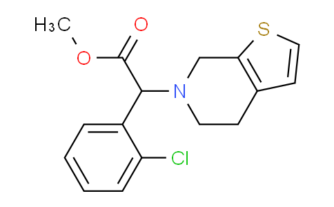 CAS No. 144457-43-2, Methyl 2-(2-chlorophenyl)-2-(4,5-dihydrothieno[2,3-c]pyridin-6(7H)-yl)acetate