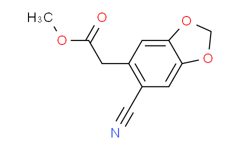 CAS No. 184042-03-3, Methyl 2-(6-cyanobenzo[d][1,3]dioxol-5-yl)acetate