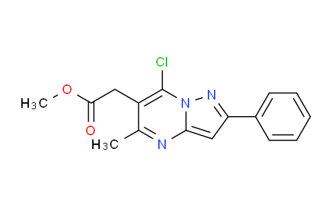 CAS No. 1313377-99-9, Methyl 2-(7-chloro-5-methyl-2-phenylpyrazolo[1,5-a]pyrimidin-6-yl)acetate