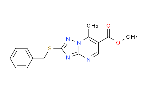 CAS No. 907971-20-4, Methyl 2-(benzylthio)-7-methyl-[1,2,4]triazolo[1,5-a]pyrimidine-6-carboxylate