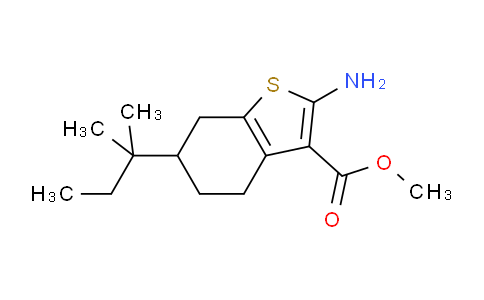 CAS No. 351981-10-7, Methyl 2-amino-6-(tert-pentyl)-4,5,6,7-tetrahydrobenzo[b]thiophene-3-carboxylate