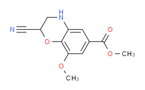 CAS No. 1221792-69-3, Methyl 2-cyano-8-methoxy-3,4-dihydro-2H-benzo[b][1,4]oxazine-6-carboxylate