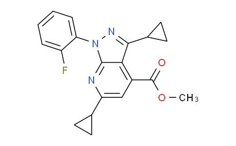 CAS No. 1018127-37-1, Methyl 3,6-dicyclopropyl-1-(2-fluorophenyl)-1H-pyrazolo[3,4-b]pyridine-4-carboxylate