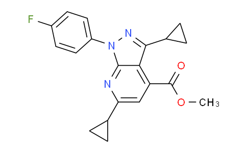 CAS No. 1011397-48-0, Methyl 3,6-dicyclopropyl-1-(4-fluorophenyl)-1H-pyrazolo[3,4-b]pyridine-4-carboxylate
