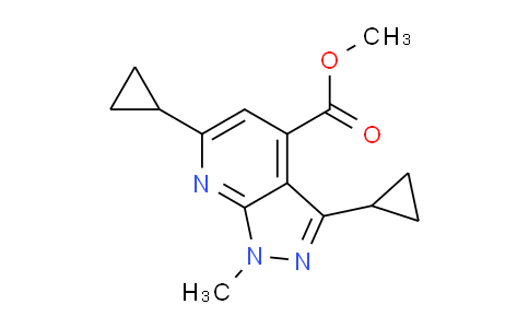 CAS No. 938006-49-6, Methyl 3,6-dicyclopropyl-1-methyl-1H-pyrazolo[3,4-b]pyridine-4-carboxylate