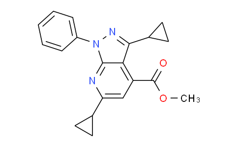 CAS No. 938022-02-7, Methyl 3,6-dicyclopropyl-1-phenyl-1H-pyrazolo[3,4-b]pyridine-4-carboxylate