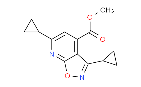 CAS No. 937600-15-2, Methyl 3,6-dicyclopropylisoxazolo[5,4-b]pyridine-4-carboxylate