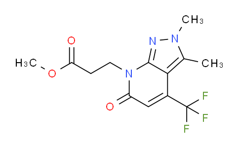 CAS No. 1018128-14-7, Methyl 3-(2,3-dimethyl-6-oxo-4-(trifluoromethyl)-2H-pyrazolo[3,4-b]pyridin-7(6H)-yl)propanoate
