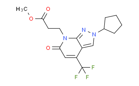 CAS No. 1018127-21-3, Methyl 3-(2-cyclopentyl-6-oxo-4-(trifluoromethyl)-2H-pyrazolo[3,4-b]pyridin-7(6H)-yl)propanoate