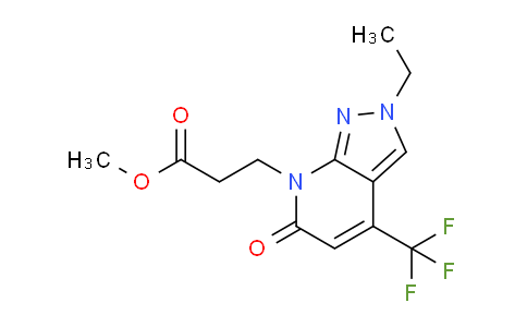 CAS No. 1018164-34-5, Methyl 3-(2-ethyl-6-oxo-4-(trifluoromethyl)-2H-pyrazolo[3,4-b]pyridin-7(6H)-yl)propanoate