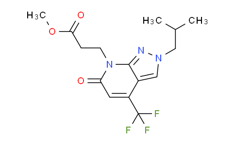 CAS No. 1018164-46-9, Methyl 3-(2-isobutyl-6-oxo-4-(trifluoromethyl)-2H-pyrazolo[3,4-b]pyridin-7(6H)-yl)propanoate