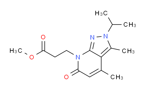 CAS No. 1018164-14-1, Methyl 3-(2-isopropyl-3,4-dimethyl-6-oxo-2H-pyrazolo[3,4-b]pyridin-7(6H)-yl)propanoate