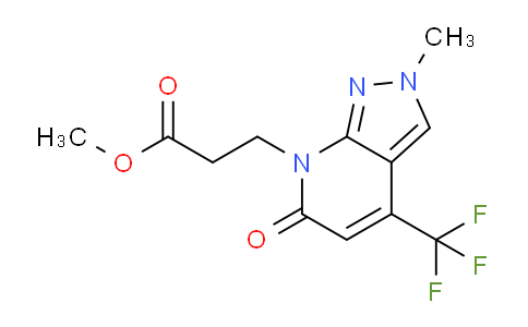 CAS No. 1018164-26-5, Methyl 3-(2-methyl-6-oxo-4-(trifluoromethyl)-2H-pyrazolo[3,4-b]pyridin-7(6H)-yl)propanoate