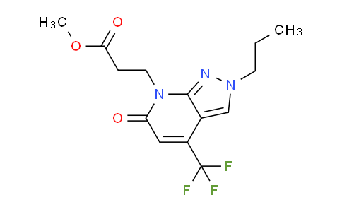 CAS No. 1018166-01-2, Methyl 3-(6-oxo-2-propyl-4-(trifluoromethyl)-2H-pyrazolo[3,4-b]pyridin-7(6H)-yl)propanoate