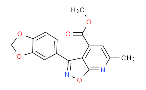 CAS No. 1011370-95-8, Methyl 3-(benzo[d][1,3]dioxol-5-yl)-6-methylisoxazolo[5,4-b]pyridine-4-carboxylate