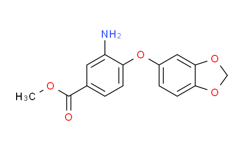 CAS No. 1281255-16-0, Methyl 3-amino-4-(benzo[d][1,3]dioxol-5-yloxy)benzoate