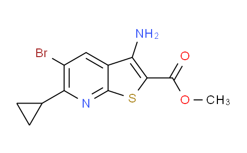 CAS No. 1221791-57-6, Methyl 3-amino-5-bromo-6-cyclopropylthieno[2,3-b]pyridine-2-carboxylate