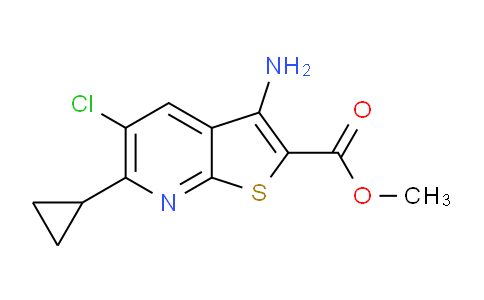 CAS No. 1135283-26-9, Methyl 3-amino-5-chloro-6-cyclopropylthieno[2,3-b]pyridine-2-carboxylate