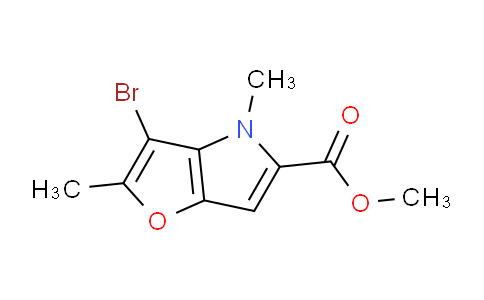 CAS No. 1399655-49-2, Methyl 3-bromo-2,4-dimethyl-4H-furo[3,2-b]pyrrole-5-carboxylate