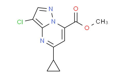 CAS No. 1018053-16-1, Methyl 3-chloro-5-cyclopropylpyrazolo[1,5-a]pyrimidine-7-carboxylate