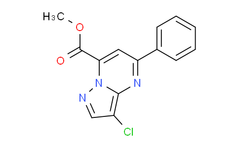 CAS No. 1011354-51-0, Methyl 3-chloro-5-phenylpyrazolo[1,5-a]pyrimidine-7-carboxylate