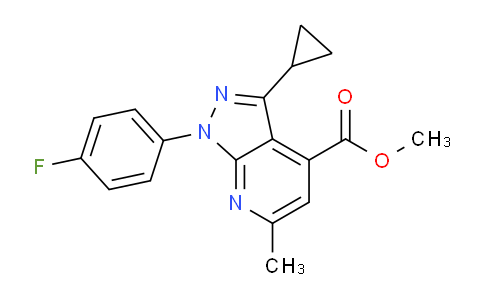 CAS No. 1011398-06-3, Methyl 3-cyclopropyl-1-(4-fluorophenyl)-6-methyl-1H-pyrazolo[3,4-b]pyridine-4-carboxylate