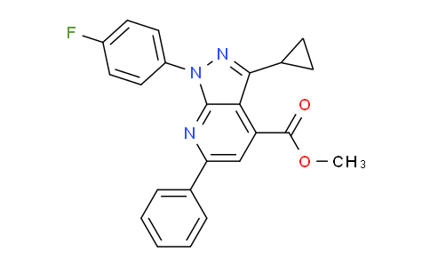CAS No. 1011397-19-5, Methyl 3-cyclopropyl-1-(4-fluorophenyl)-6-phenyl-1H-pyrazolo[3,4-b]pyridine-4-carboxylate