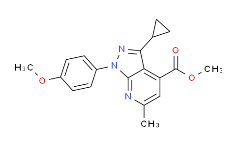 CAS No. 1011397-04-8, Methyl 3-cyclopropyl-1-(4-methoxyphenyl)-6-methyl-1H-pyrazolo[3,4-b]pyridine-4-carboxylate