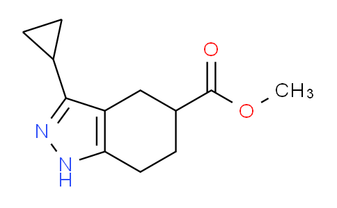 CAS No. 1419222-80-2, Methyl 3-cyclopropyl-4,5,6,7-tetrahydro-1H-indazole-5-carboxylate