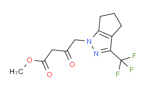 CAS No. 1229625-08-4, Methyl 3-oxo-4-(3-(trifluoromethyl)-5,6-dihydrocyclopenta[c]pyrazol-1(4H)-yl)butanoate