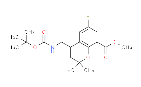 CAS No. 1956380-93-0, Methyl 4-(((tert-butoxycarbonyl)amino)methyl)-6-fluoro-2,2-dimethylchroman-8-carboxylate