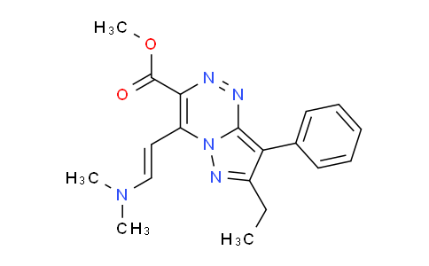 CAS No. 1306753-51-4, Methyl 4-(2-(dimethylamino)vinyl)-7-ethyl-8-phenylpyrazolo[5,1-c][1,2,4]triazine-3-carboxylate
