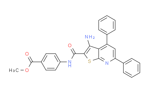 CAS No. 352435-14-4, Methyl 4-(3-amino-4,6-diphenylthieno[2,3-b]pyridine-2-carboxamido)benzoate