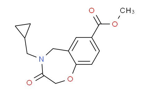 CAS No. 1707603-12-0, Methyl 4-(cyclopropylmethyl)-3-oxo-2,3,4,5-tetrahydrobenzo[f][1,4]oxazepine-7-carboxylate