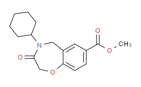CAS No. 1713174-85-6, Methyl 4-cyclohexyl-3-oxo-2,3,4,5-tetrahydrobenzo[f][1,4]oxazepine-7-carboxylate