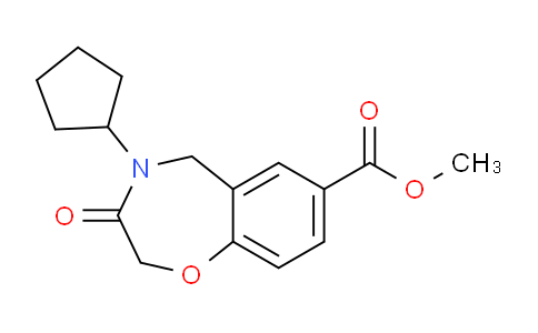 CAS No. 1708179-13-8, Methyl 4-cyclopentyl-3-oxo-2,3,4,5-tetrahydrobenzo[f][1,4]oxazepine-7-carboxylate
