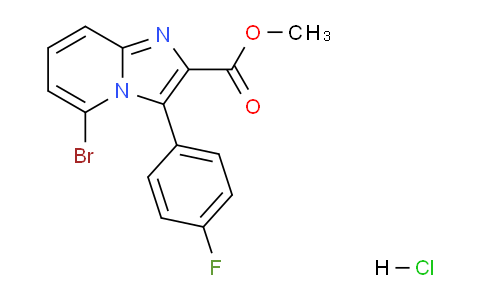 CAS No. 1355082-41-5, Methyl 5-bromo-3-(4-fluorophenyl)imidazo[1,2-a]pyridine-2-carboxylate hydrochloride