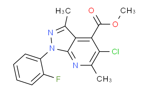 CAS No. 1011399-09-9, Methyl 5-chloro-1-(2-fluorophenyl)-3,6-dimethyl-1H-pyrazolo[3,4-b]pyridine-4-carboxylate